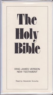 Image for The Holy Bible King James Version New Testament Read by Alexander Scourby (12 Audio Cassettes)